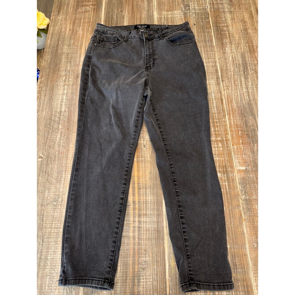 Judy Blue 14W Charcoal Grey High Rise Boyfriend Straight Leg Stretch Jeans